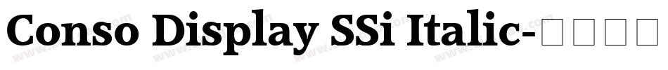 Conso Display SSi Italic字体转换